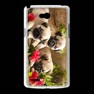 Coque LG L80 Trio de chiots Carlin