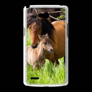 Coque LG L80 Cheval et poulain