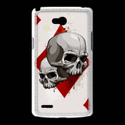 Coque LG L80 Carte Tête de mort Carreau