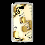 Coque LG L80 Portée de notes en or