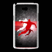 Coque LG L80 Illustration Handball en noir et rouge