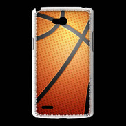 Coque LG L80 Effet Ballon de basket orange et noir
