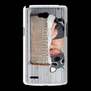 Coque LG L80 Bébé dormant avec chapeau tête de chat