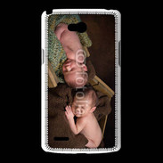 Coque LG L80 Jumeaux dormant dans des caisses