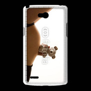 Coque LG L80 Femme enceinte avec peluche