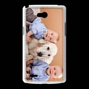 Coque LG L80 Jumeau avec chien