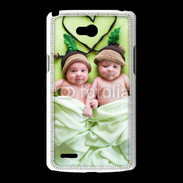 Coque LG L80 Jumeaux coeur