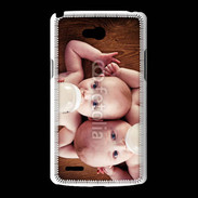 Coque LG L80 Bébés avec biberons