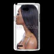 Coque LG L80 Femme metisse noire 2