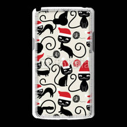 Coque LG L80 Fond chat noir Noël