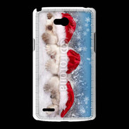 Coque LG L80 3 chatons Noël