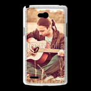 Coque LG L80 Guitariste peace and love 1