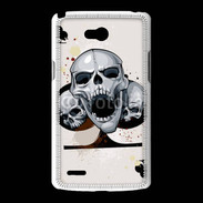 Coque LG L80 Carte tête de mort trèfle