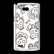 Coque LG L80 Fond tête de mort 4