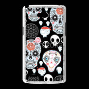 Coque LG L80 Fond tête de mort 8