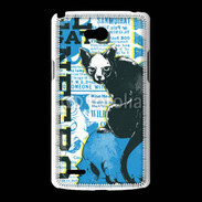 Coque LG L80 Tête de Mort Chat noir