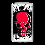 Coque LG L80 Tête de Mort en Rouge et Noir
