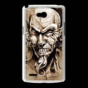 Coque LG L80 Visage tatouée et percée 50