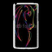 Coque LG L80 Vector image of an horse on black back 50