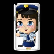 Coque LG L80 Cute cartoon illustration of a policewoman