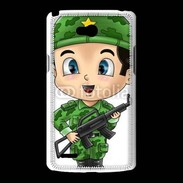 Coque LG L80 Cute cartoon illustration of a soldier