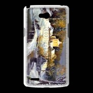 Coque LG L80 Peinture village rural
