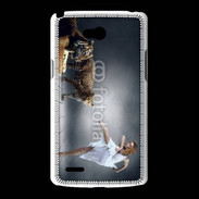 Coque LG L80 Danseuse avec tigre