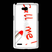 Coque LG L80 Call me en rouge à lèvres