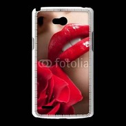 Coque LG L80 Bouche et rose glamour