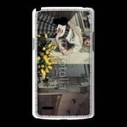 Coque LG L80 Femme glamour quartier de Paris