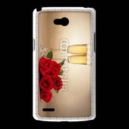 Coque LG L80 Coupe de champagne, roses rouges