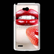 Coque LG L80 Bouche sexy rouge à lèvre gloss rouge fraise