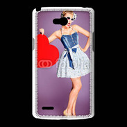 Coque LG L80 femme glamour coeur style betty boop
