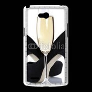 Coque LG L80 coupe de champagne talons aiguilles 