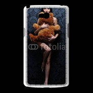 Coque LG L80 Femme glamour câlin nounours