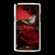 Coque LG L80 Belle rose rouge 500