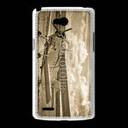 Coque LG L80 Vieux biplans en noir et blanc