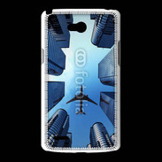 Coque LG L80 Avion de ligne au dessus des immeubles