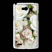 Coque LG L80 Rose blanche et rose 5