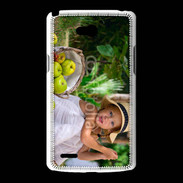 Coque LG L80 Petite fille avec panier de pommes