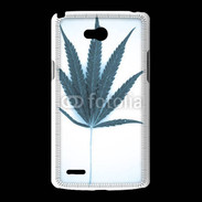 Coque LG L80 Marijuana en bleu et blanc