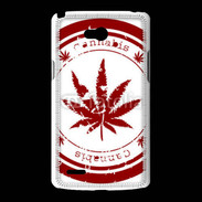 Coque LG L80 Red stamp with marijuana leaf