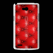 Coque LG L80 Capitonnage cuir rouge