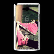 Coque LG L80 Converses roses vintage