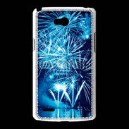 Coque LG L80 Feu d'artifice en noir et bleu
