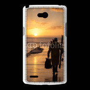 Coque LG L80 Pécheur au levé du soleil