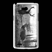 Coque LG L80 Cerf en noir et blanc 150