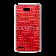 Coque LG L80 Effet crocodile rouge