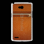 Coque LG L80 Effet cuir avec zippe