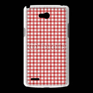 Coque LG L80 Effet vichy rouge et blanc